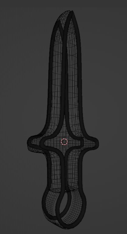 candy sword Low-poly 3D model_2