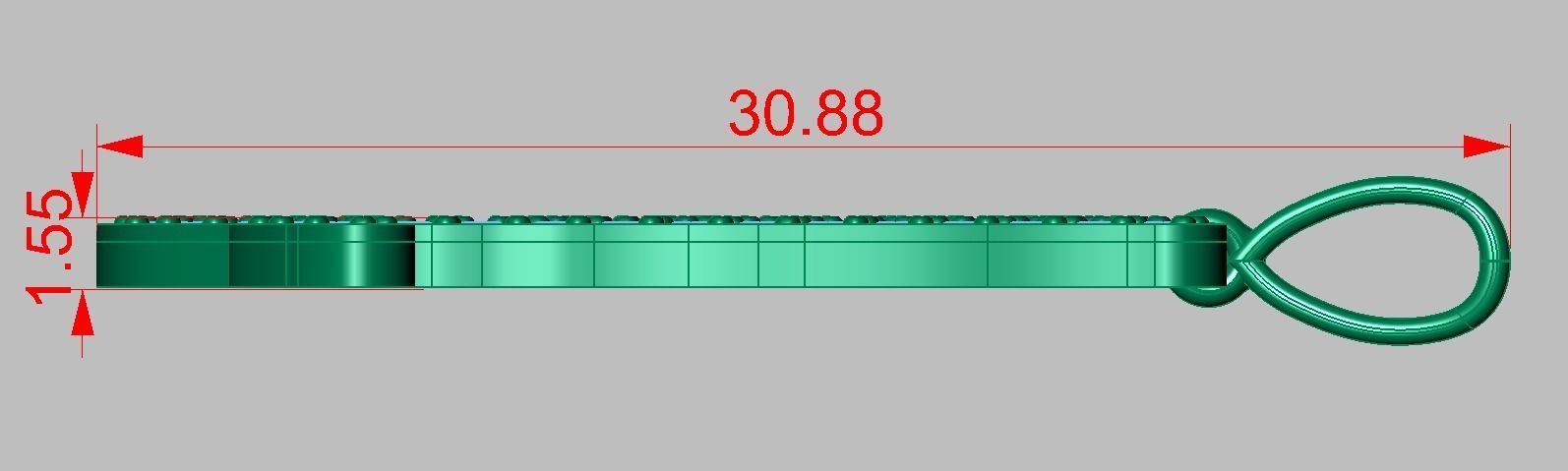 A letter Pendant model 3D 0183 printable model 3D print model_8