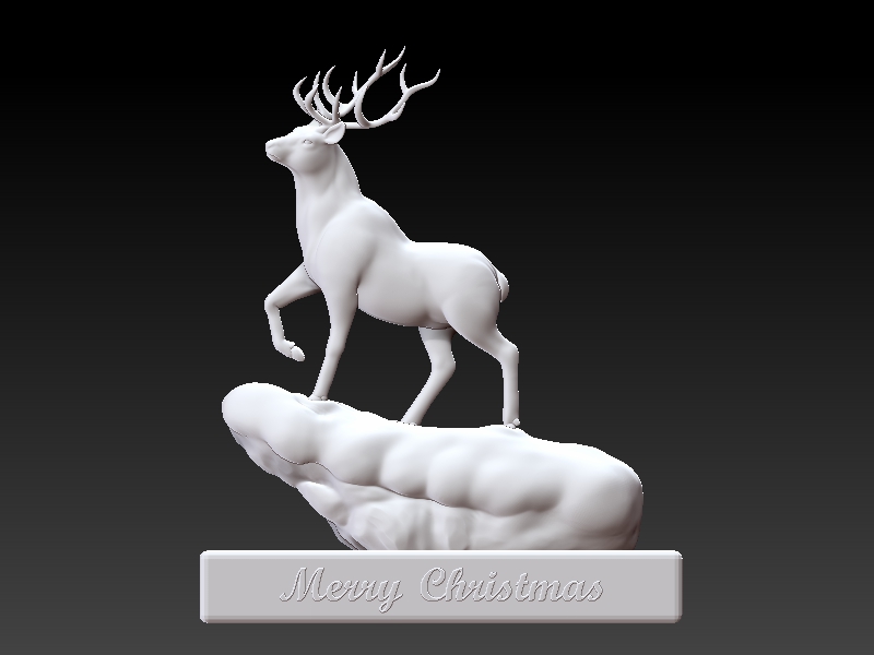 Christmas Deer print ready 3D print model_11