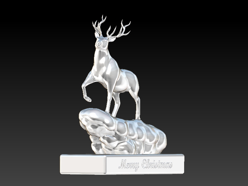 Christmas Deer print ready 3D print model_10