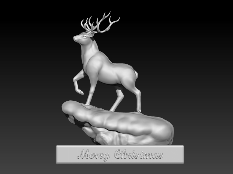 Christmas Deer print ready 3D print model_5