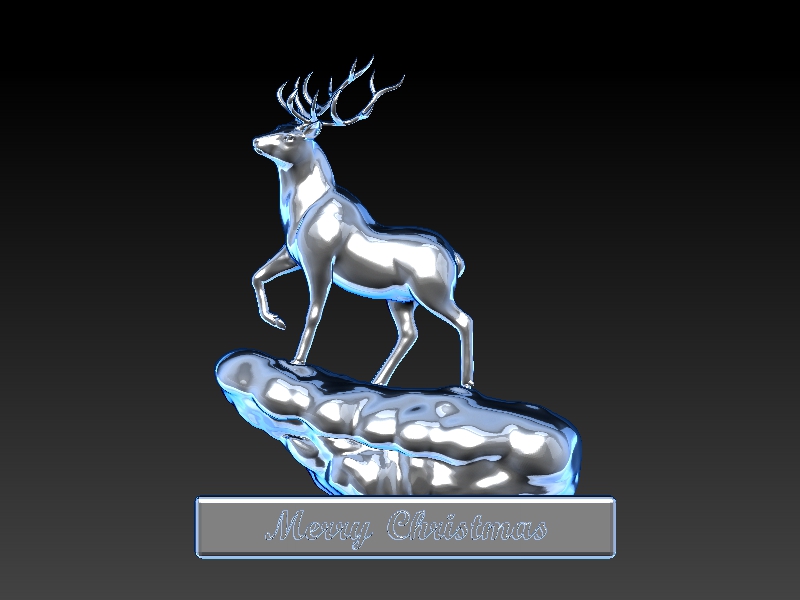 Christmas Deer print ready 3D print model_3