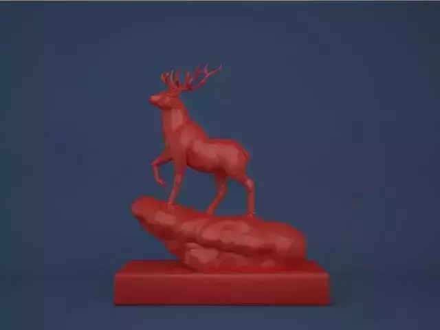Christmas Deer print ready 3D print model