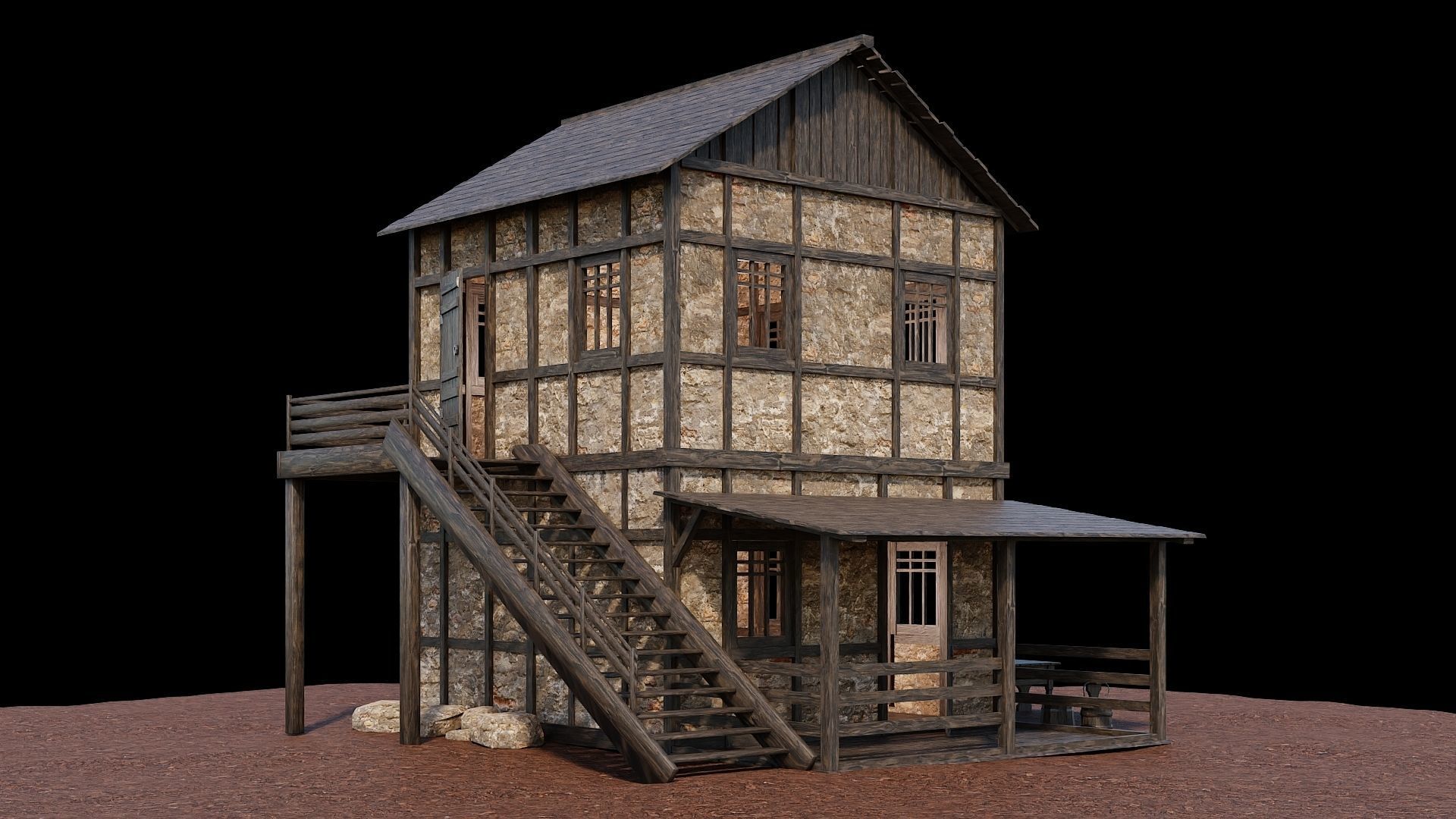 Medieval Village Asset 06 - 4K Textures Game Ready Low-poly 3D model_5