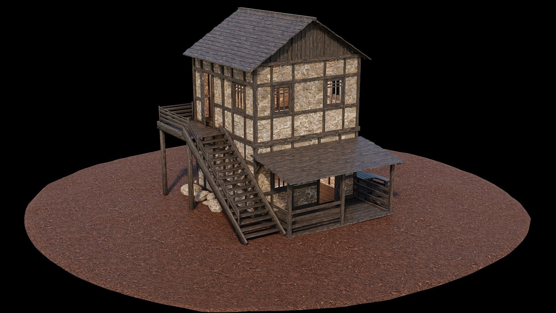 Medieval Village Asset 06 - 4K Textures Game Ready Low-poly 3D model_9