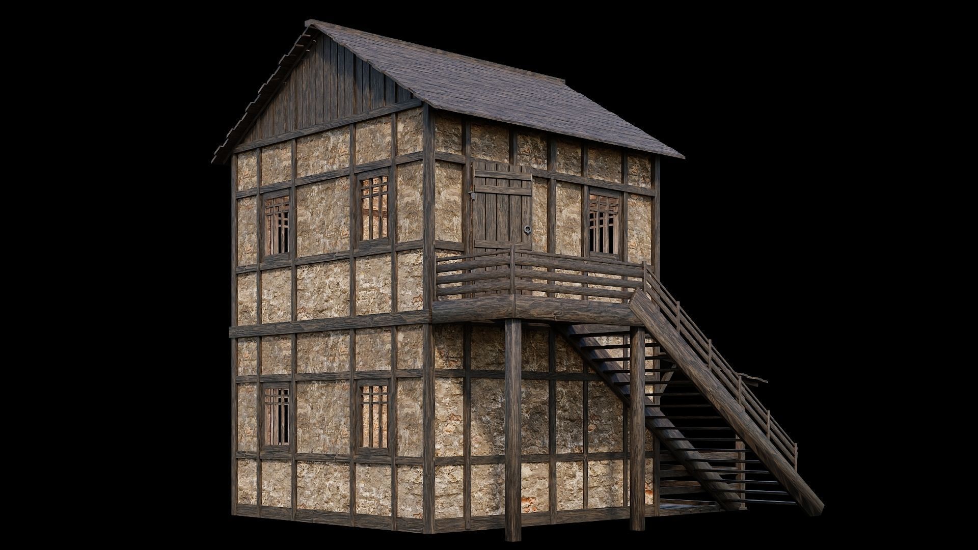 Medieval Village Asset 06 - 4K Textures Game Ready Low-poly 3D model_2