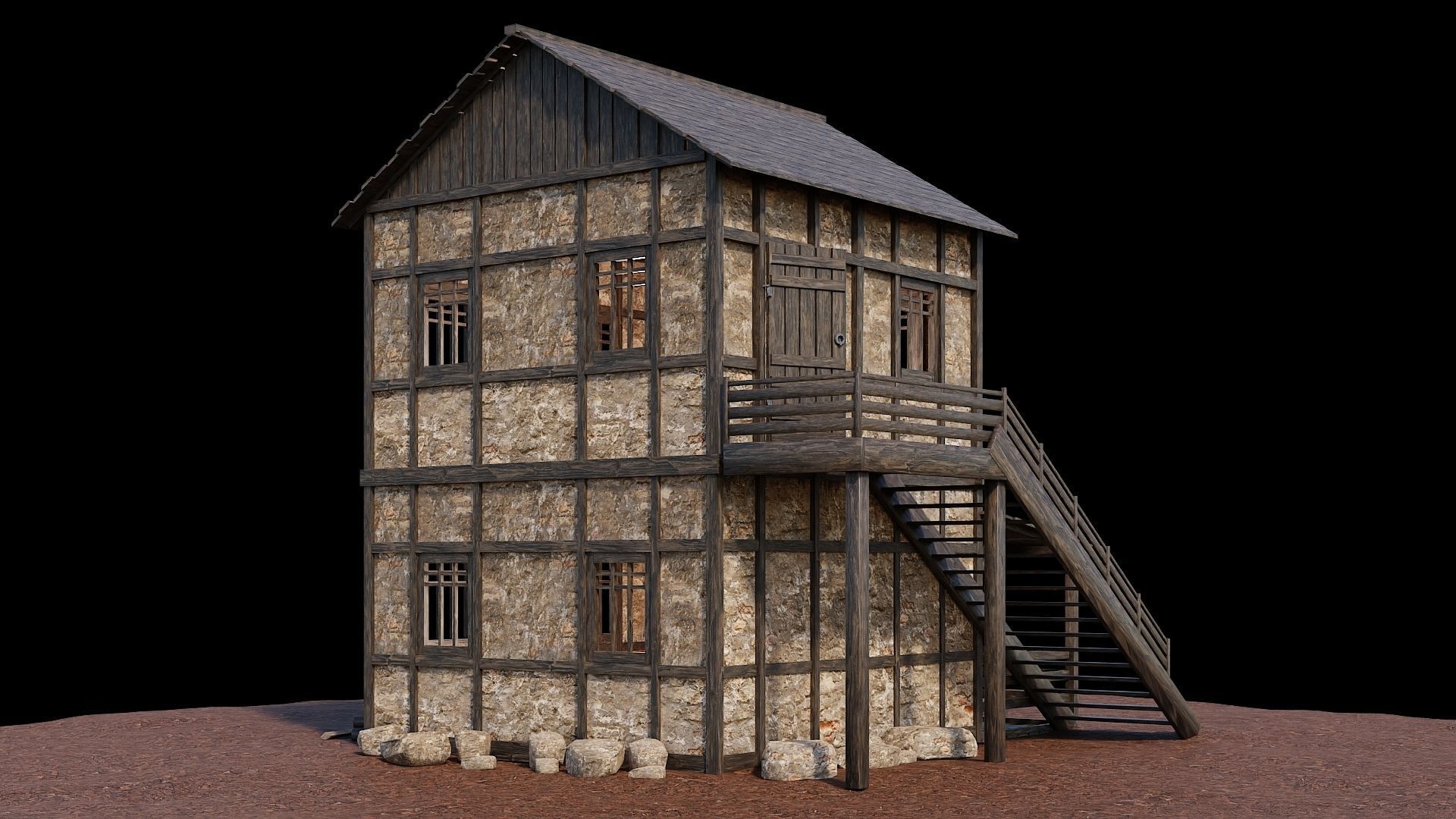 Medieval Village Asset 06 - 4K Textures Game Ready Low-poly 3D model_6
