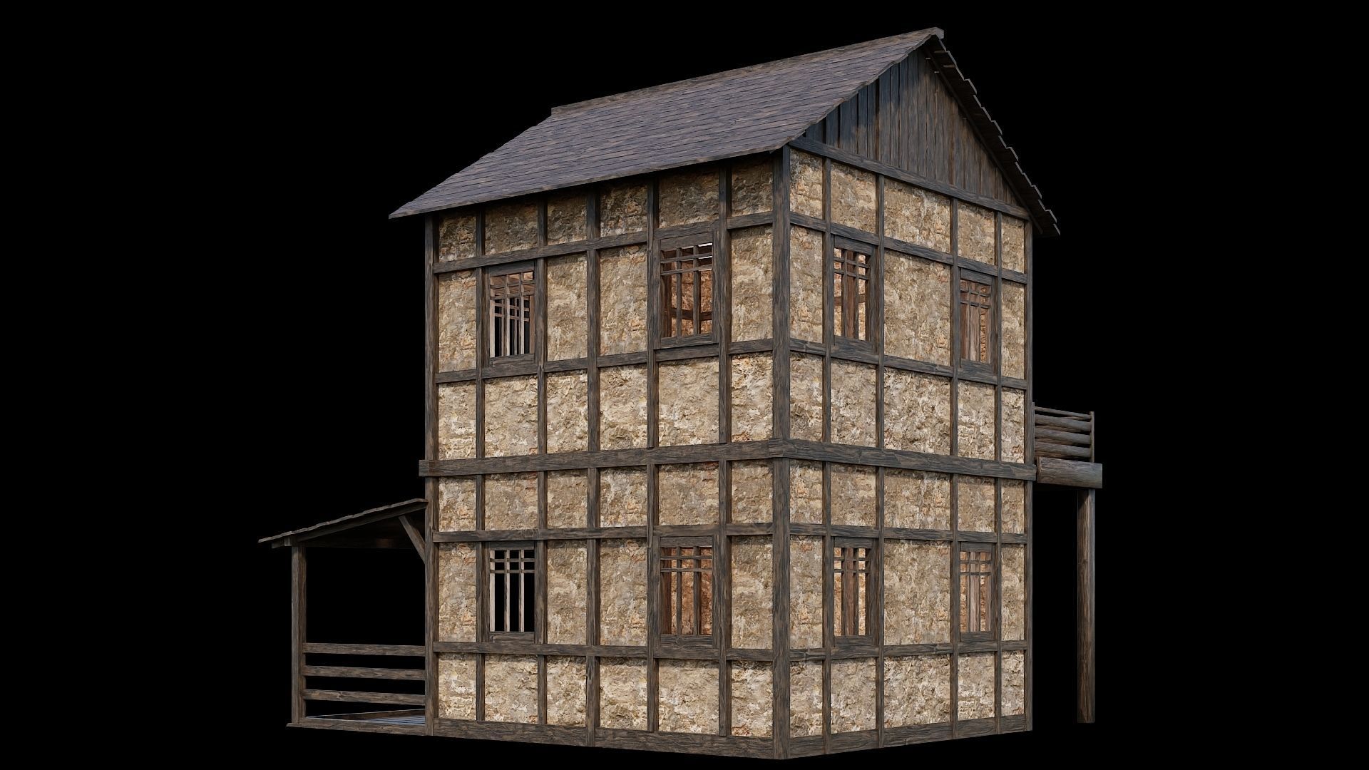 Medieval Village Asset 06 - 4K Textures Game Ready Low-poly 3D model_17