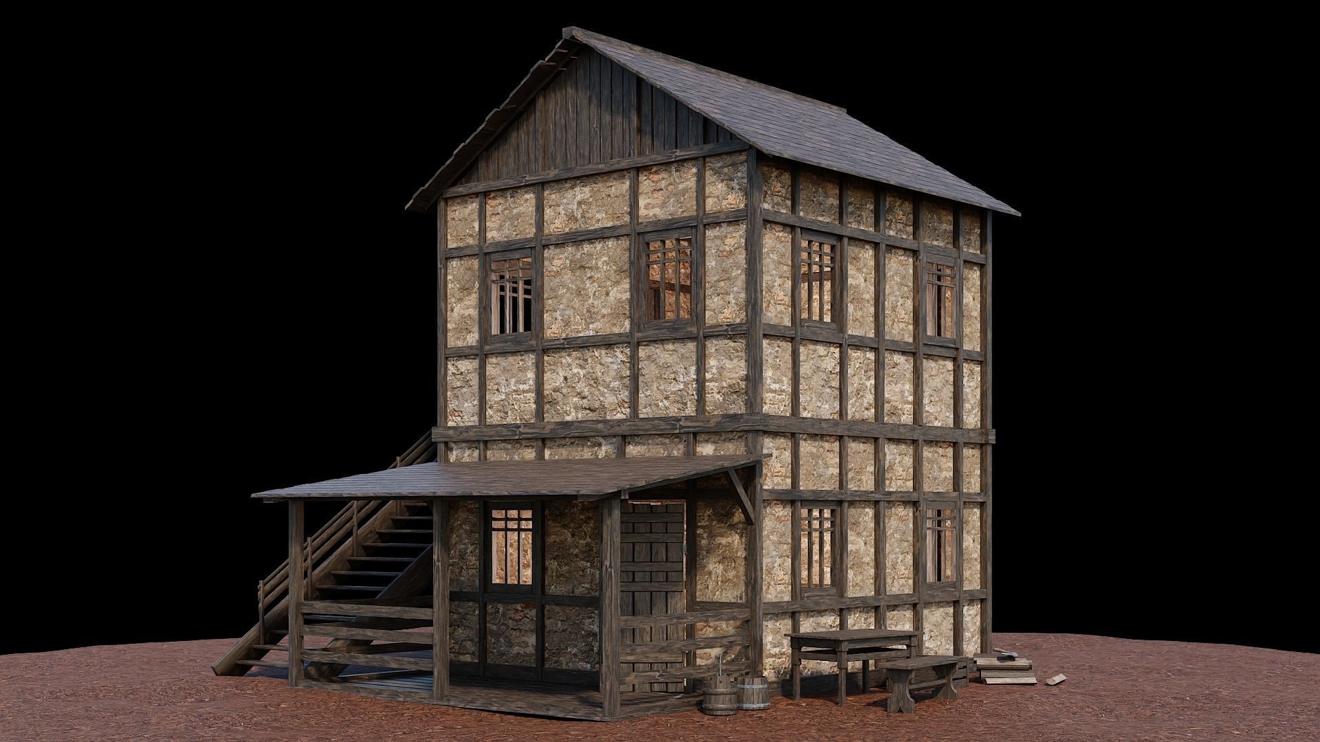 Medieval Village Asset 06 - 4K Textures Game Ready Low-poly 3D model_8