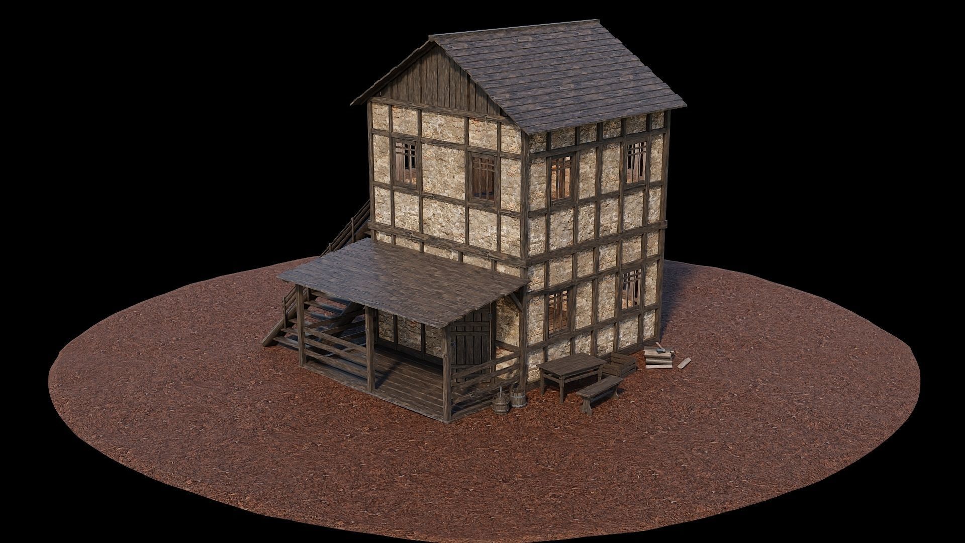 Medieval Village Asset 06 - 4K Textures Game Ready Low-poly 3D model_12