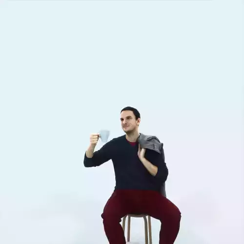 Jest 02I Drinking Coffee Sitting Casual Man