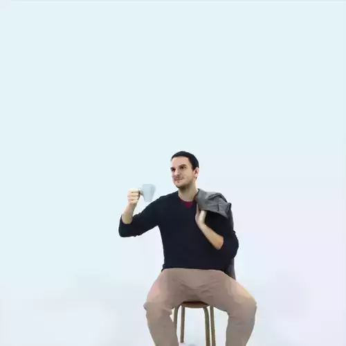 Jest 02H Drinking Coffee Sitting Casual Man