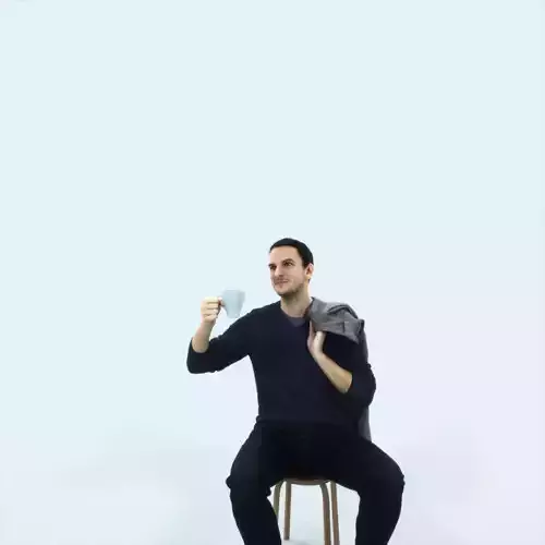 Jest 02F Drinking Coffee Sitting Casual Man