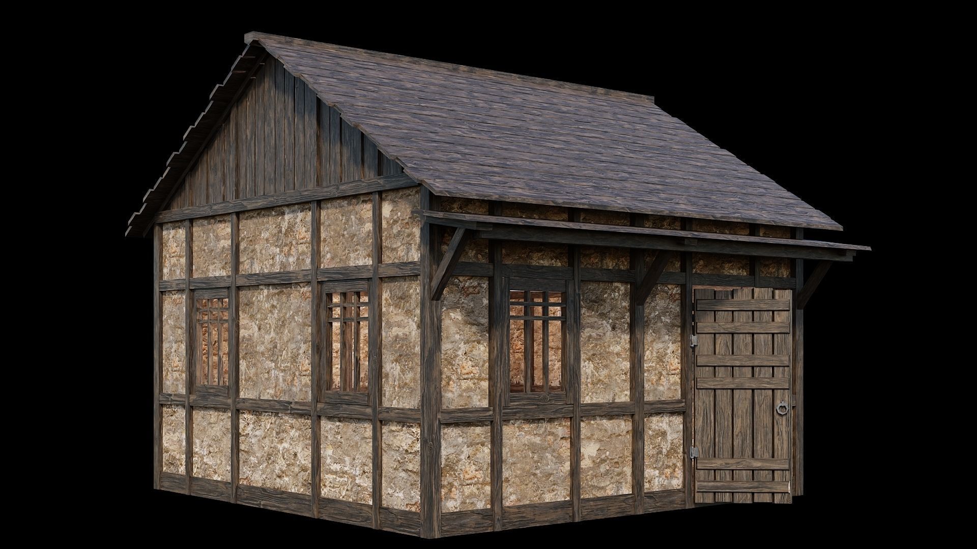 Medieval Village Asset 07 - 4K Textures Game Ready Low-poly 3D model_14