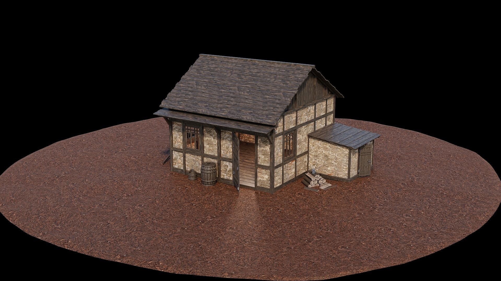 Medieval Village Asset 07 - 4K Textures Game Ready Low-poly 3D model_12