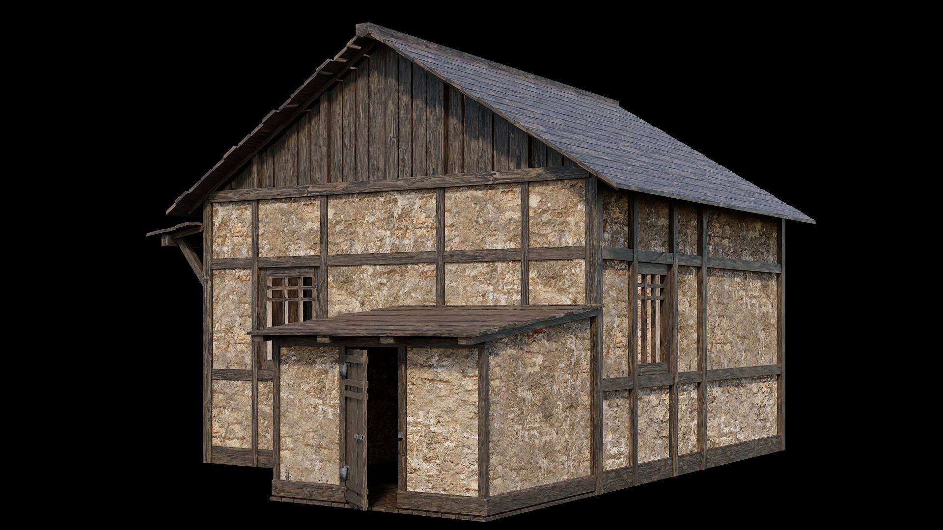 Medieval Village Asset 07 - 4K Textures Game Ready Low-poly 3D model_16