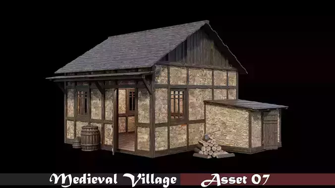 Medieval Village Asset 07 - 4K Textures Game Ready Low-poly 3D model