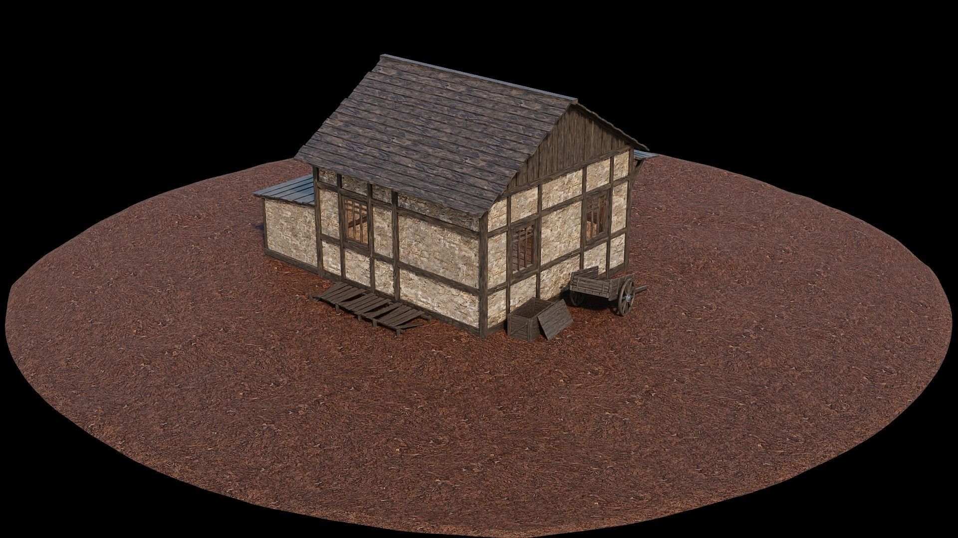 Medieval Village Asset 07 - 4K Textures Game Ready Low-poly 3D model_10