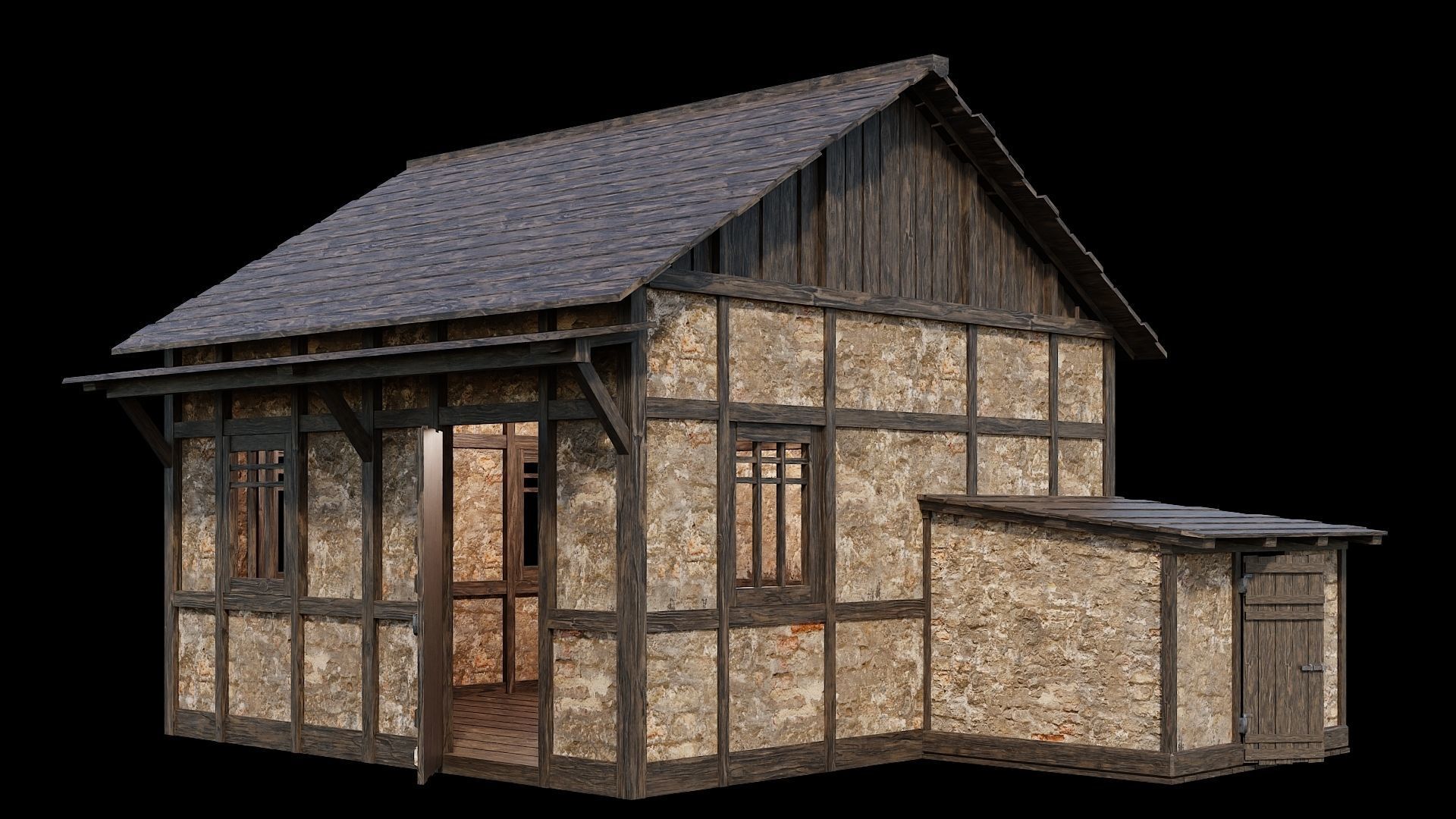 Medieval Village Asset 07 - 4K Textures Game Ready Low-poly 3D model_8