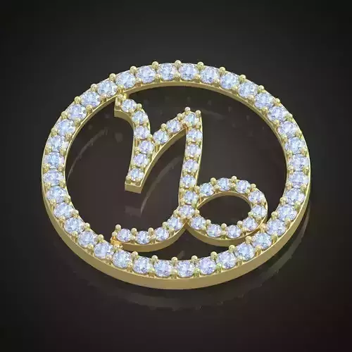 Capricorn Pendant model 3D 0190 printable model