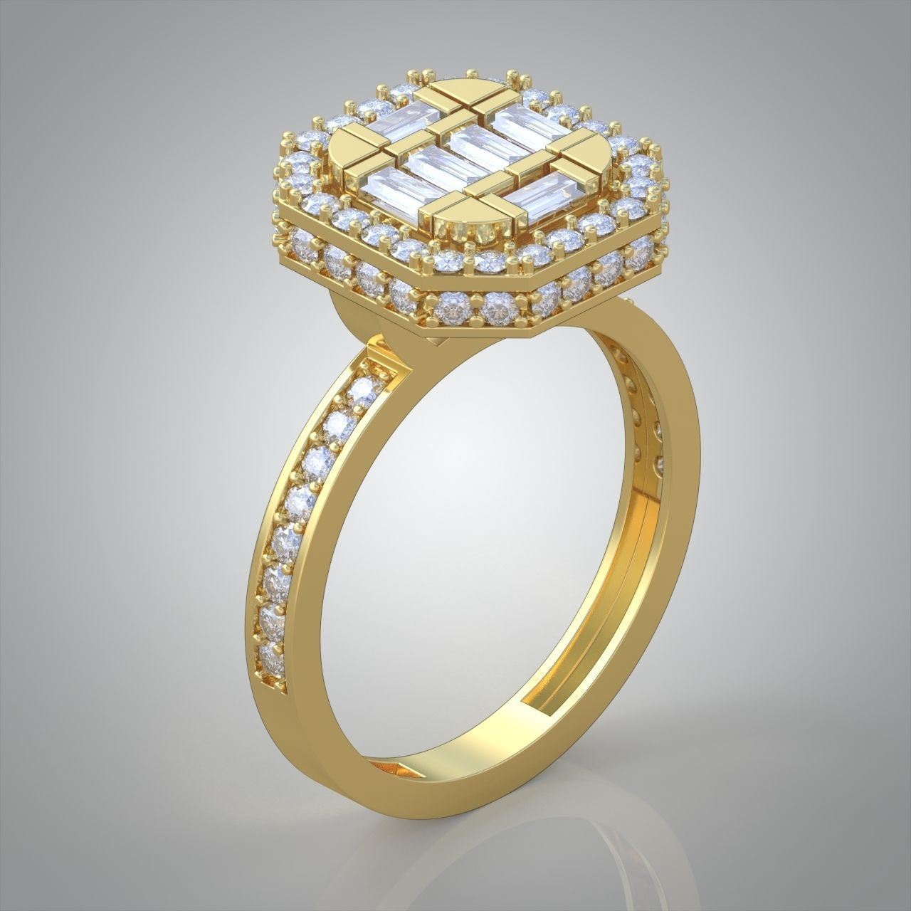 Diamond ring 0332 3D printable model10 3D print model_6
