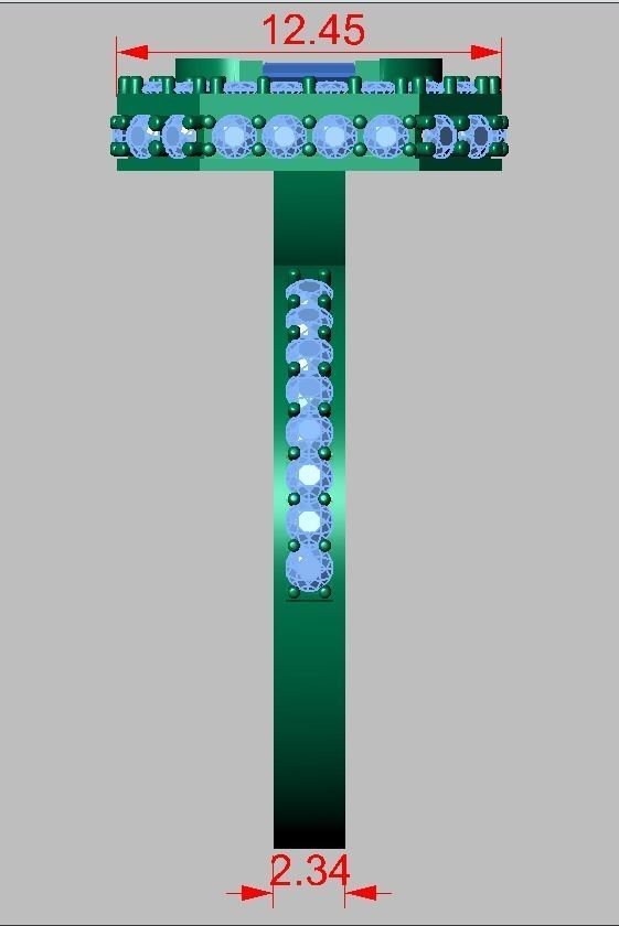 Diamond ring 0332 3D printable model10 3D print model_12