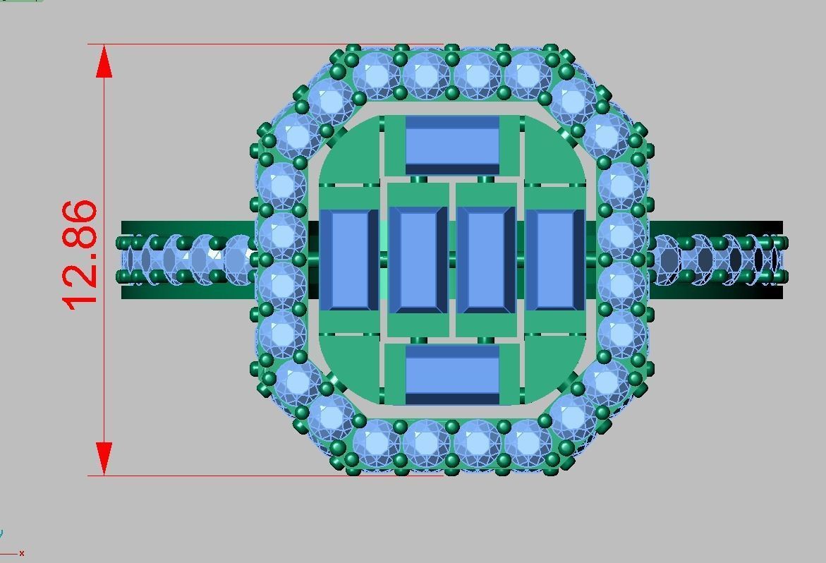 Diamond ring 0332 3D printable model10 3D print model_15