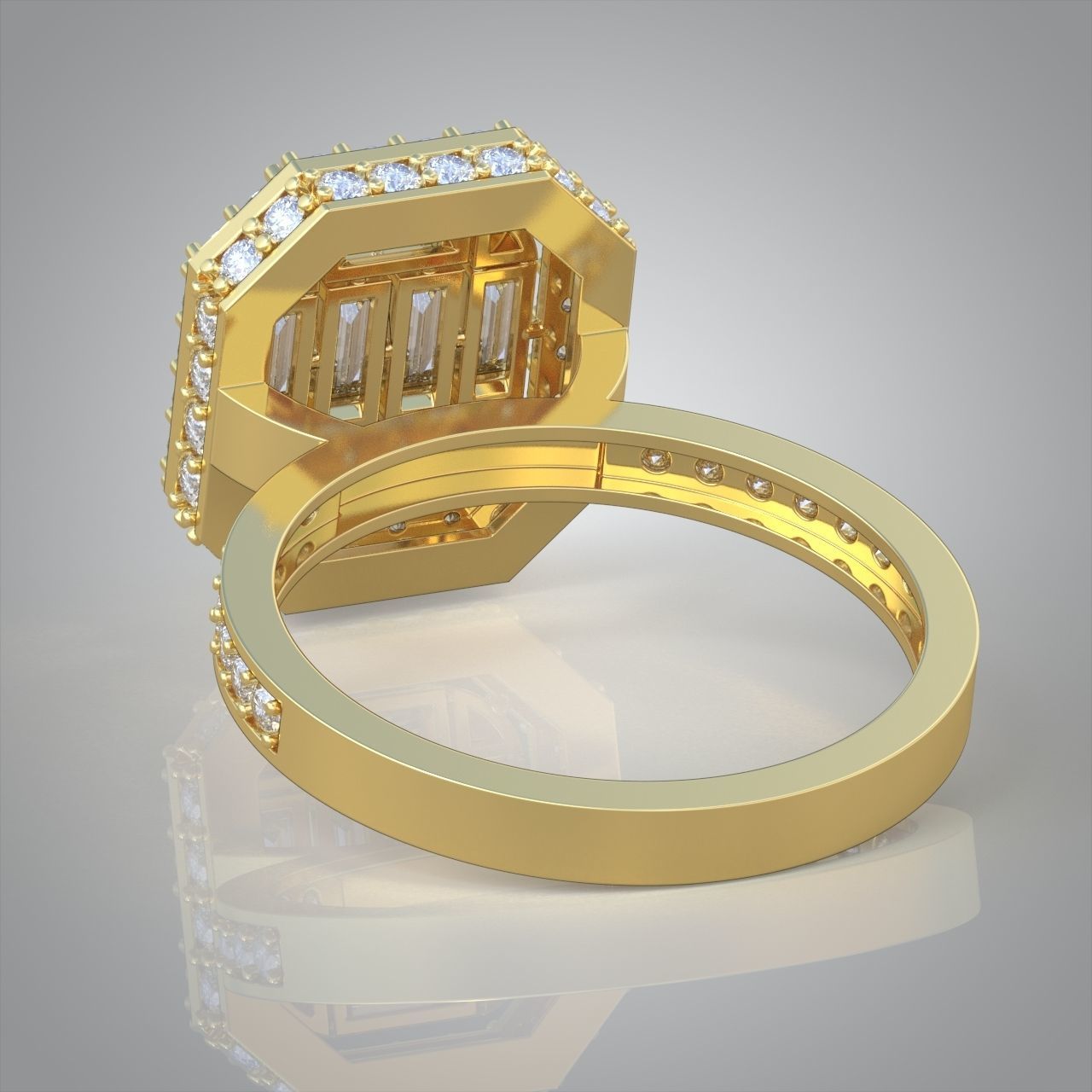 Diamond ring 0332 3D printable model10 3D print model_11