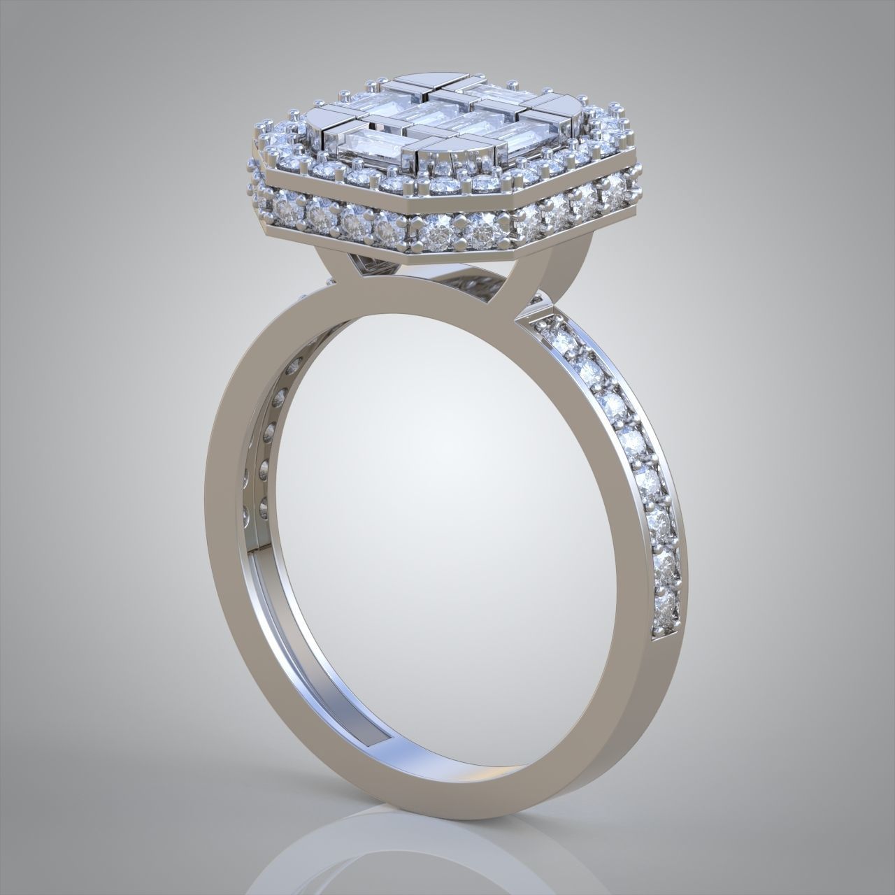 Diamond ring 0332 3D printable model10 3D print model_4