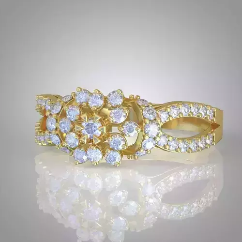 Diamond ring 0333 3D printable model 