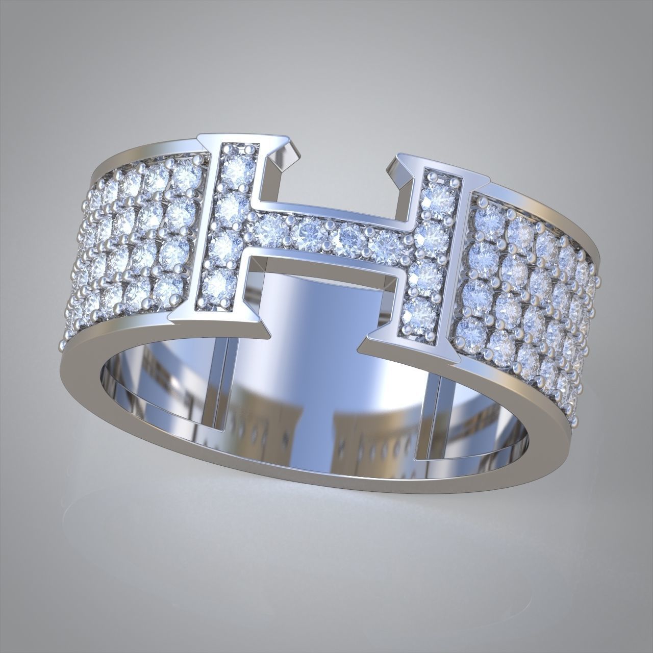 Diamond ring 0334 3D printable model 13- 3D print model_1