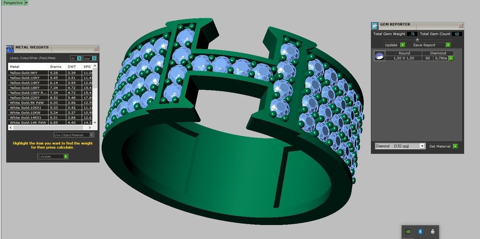 Diamond ring 0334 3D printable model 13- 3D print model_10