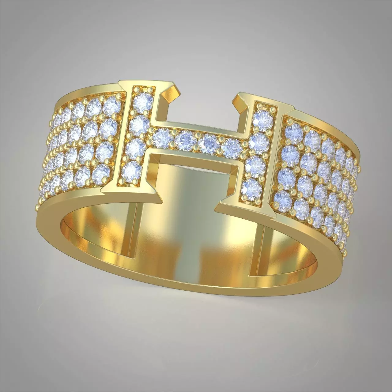 Diamond ring 0334 3D printable model 13- 3D print model_0