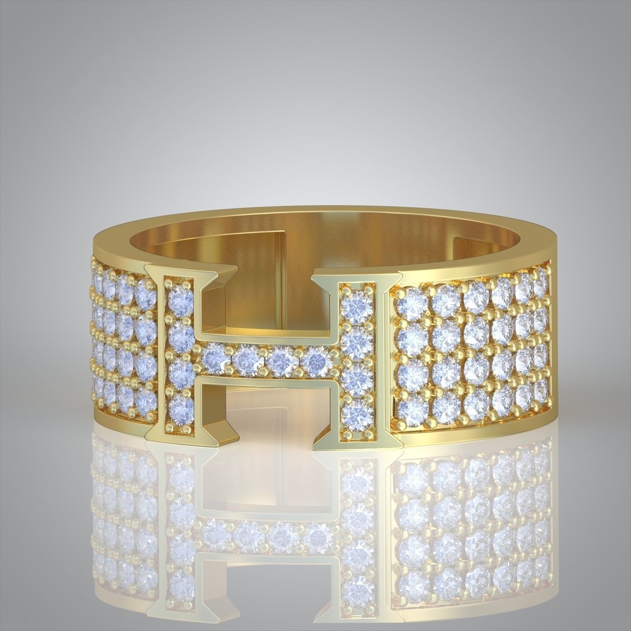 Diamond ring 0334 3D printable model 13- 3D print model_4