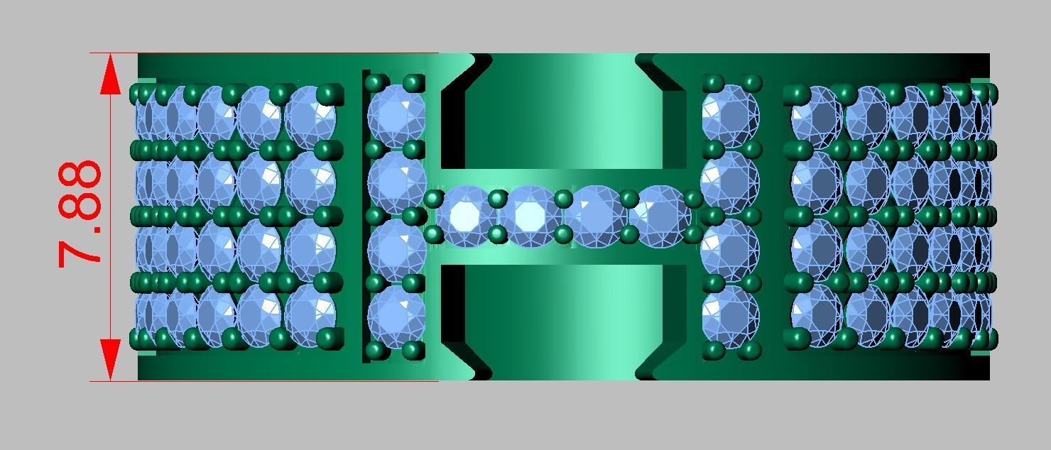 Diamond ring 0334 3D printable model 13- 3D print model_13