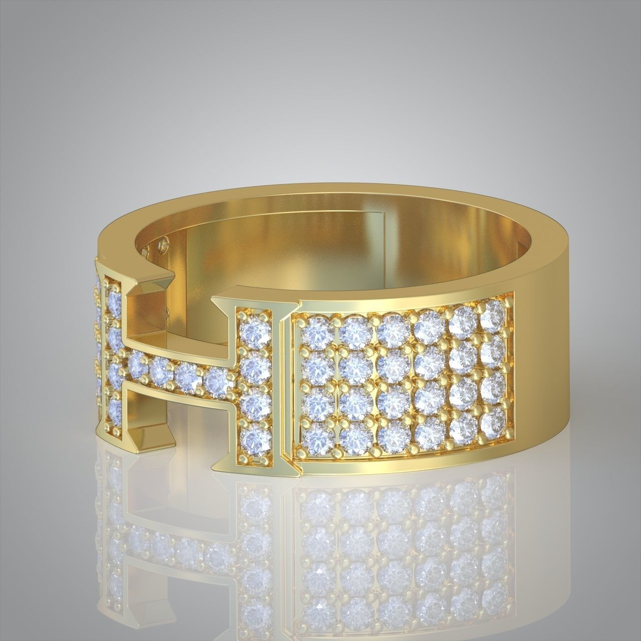 Diamond ring 0334 3D printable model 13- 3D print model_7