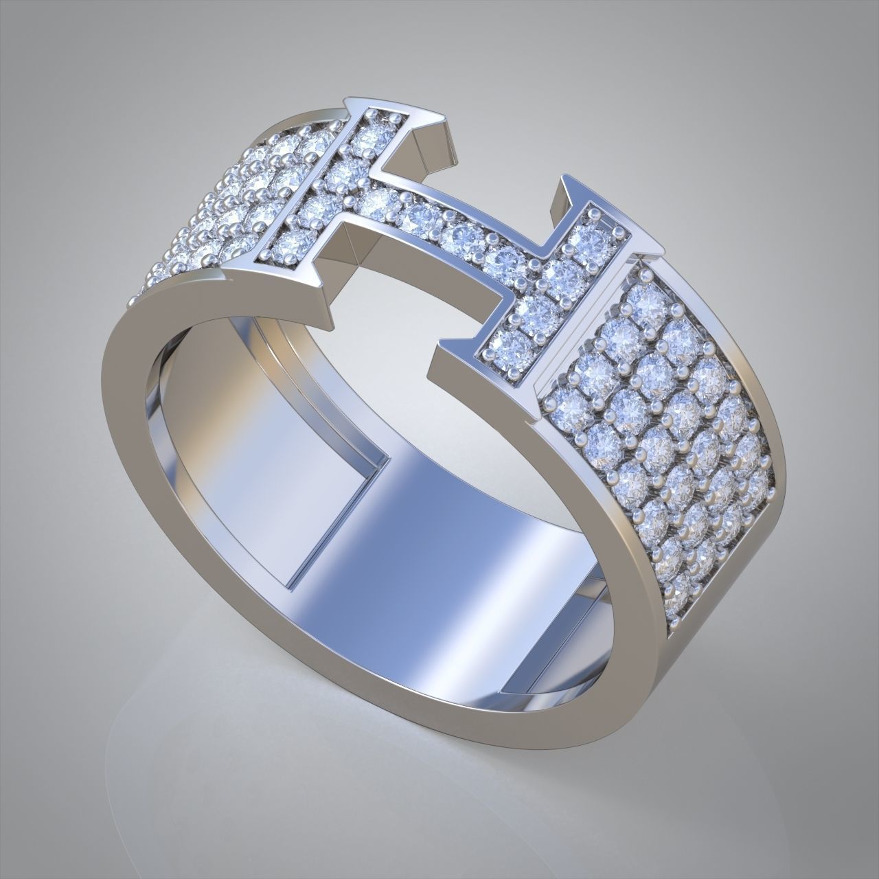 Diamond ring 0334 3D printable model 13- 3D print model_2