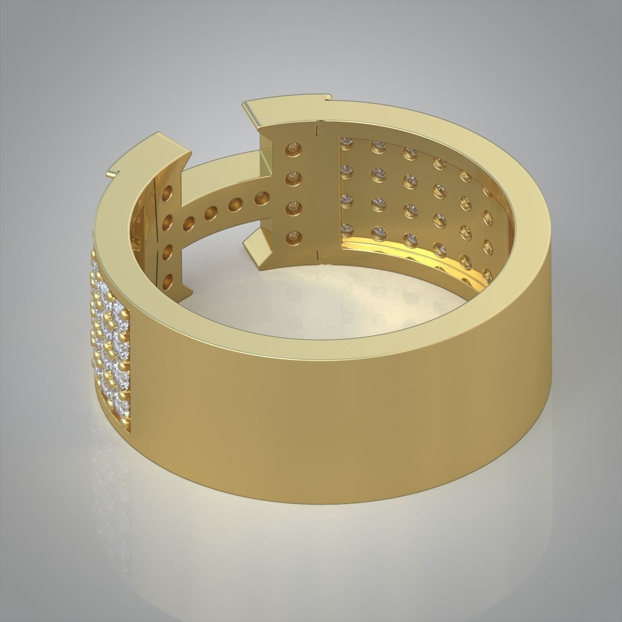 Diamond ring 0334 3D printable model 13- 3D print model_8