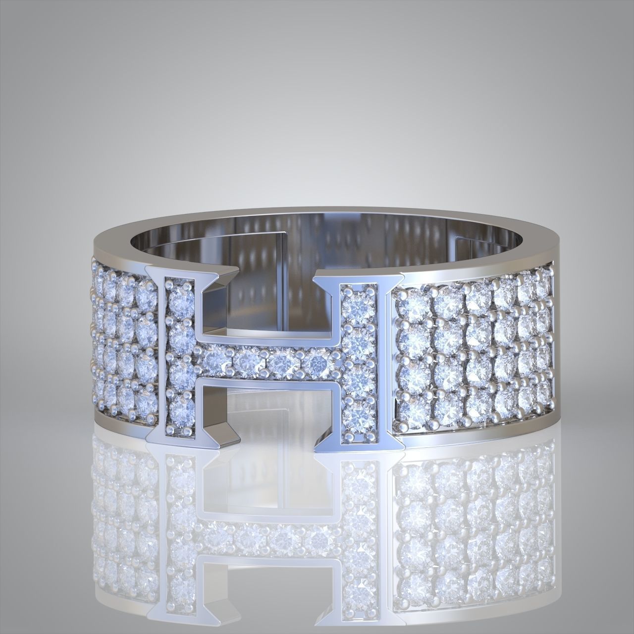 Diamond ring 0334 3D printable model 13- 3D print model_5
