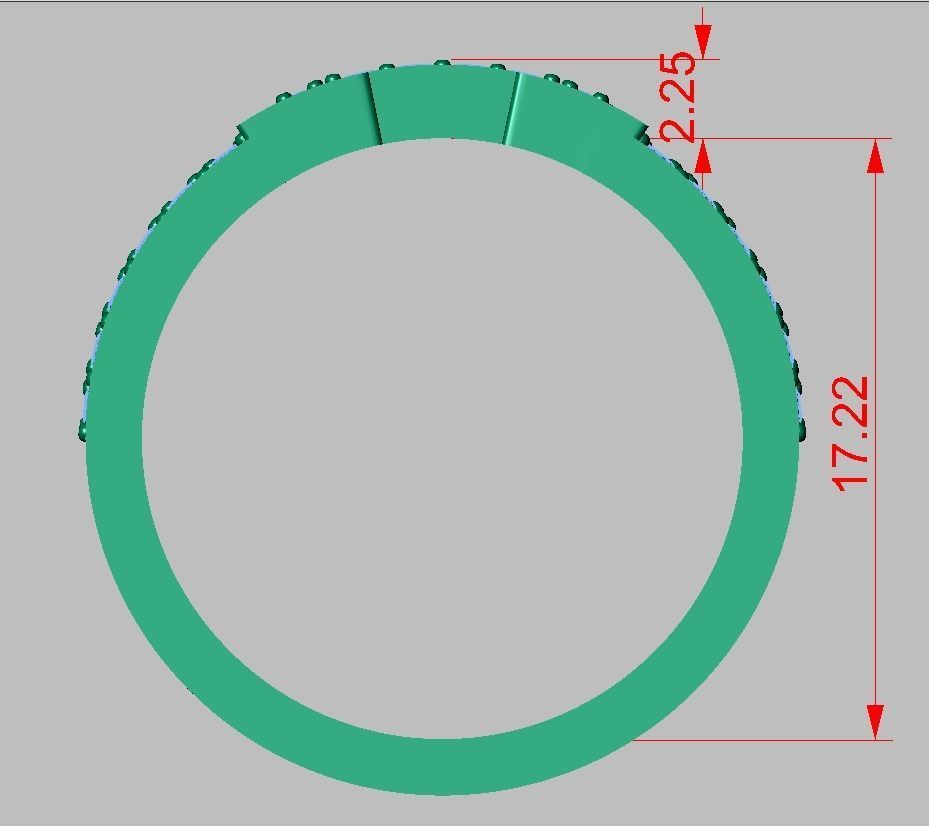 Diamond ring 0334 3D printable model 13- 3D print model_12