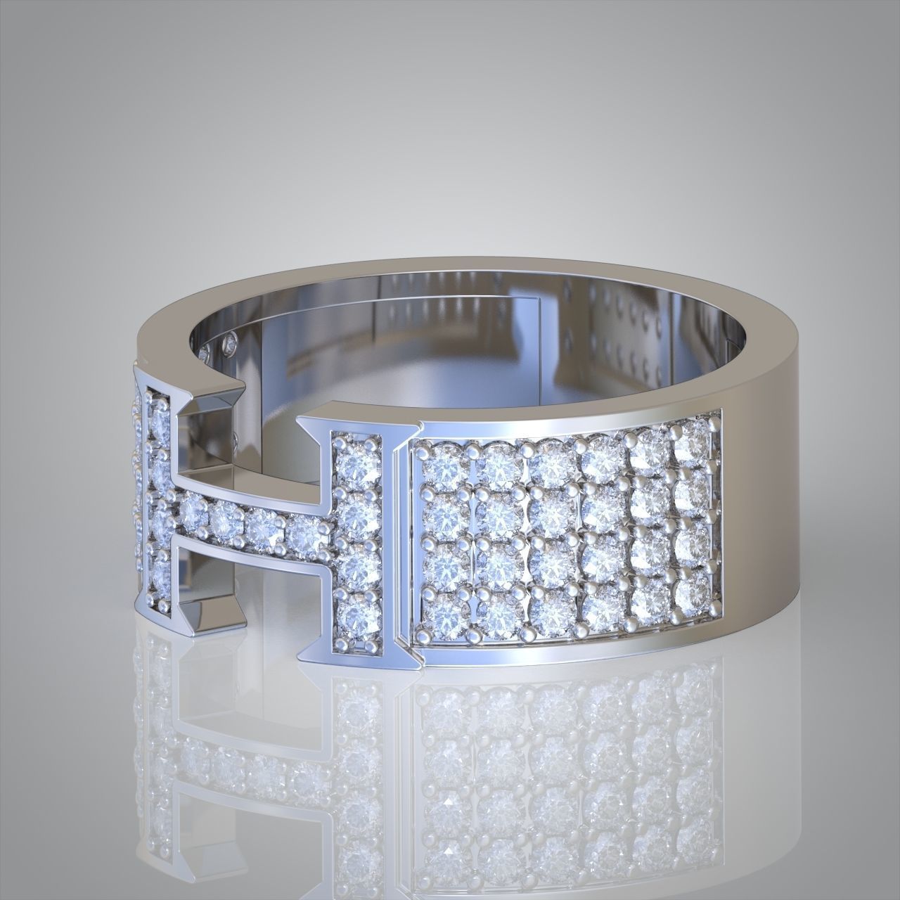 Diamond ring 0334 3D printable model 13- 3D print model_6