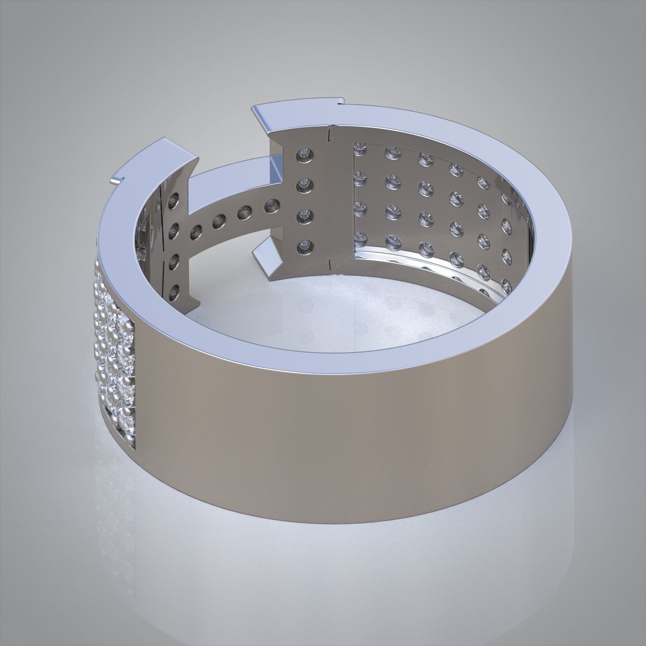 Diamond ring 0334 3D printable model 13- 3D print model_9