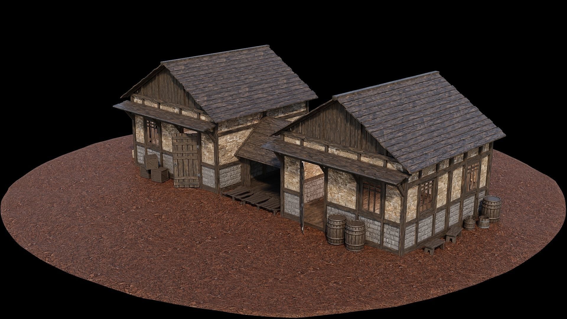 Medieval Village Asset 08 - 4K Textures Game Ready Low-poly 3D model_12