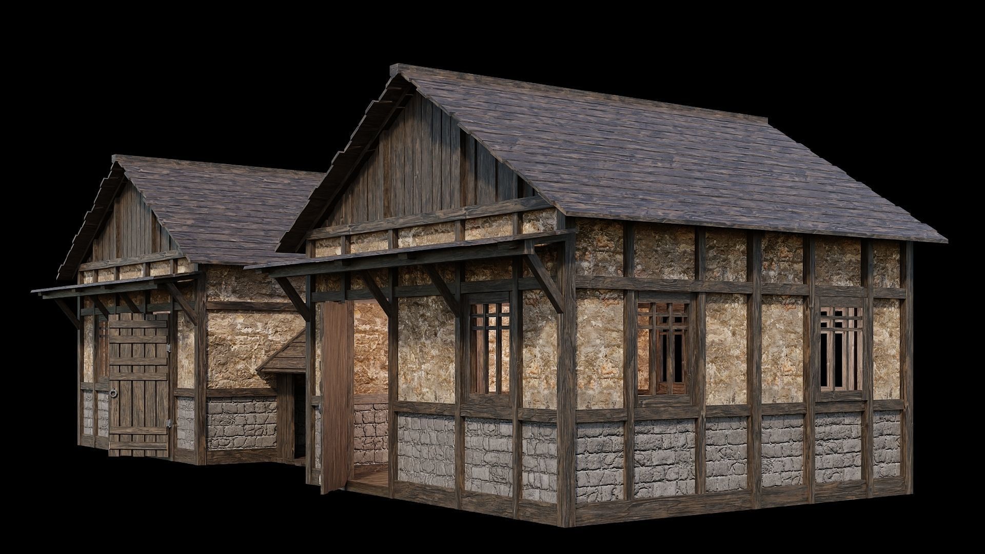 Medieval Village Asset 08 - 4K Textures Game Ready Low-poly 3D model_17
