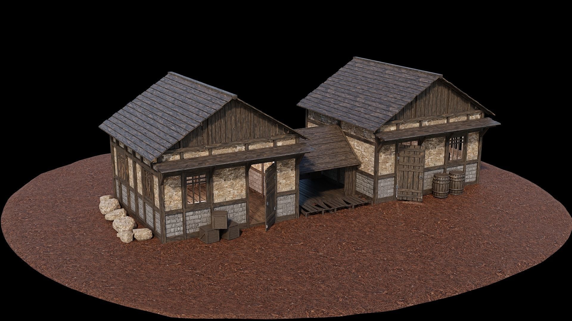 Medieval Village Asset 08 - 4K Textures Game Ready Low-poly 3D model_9