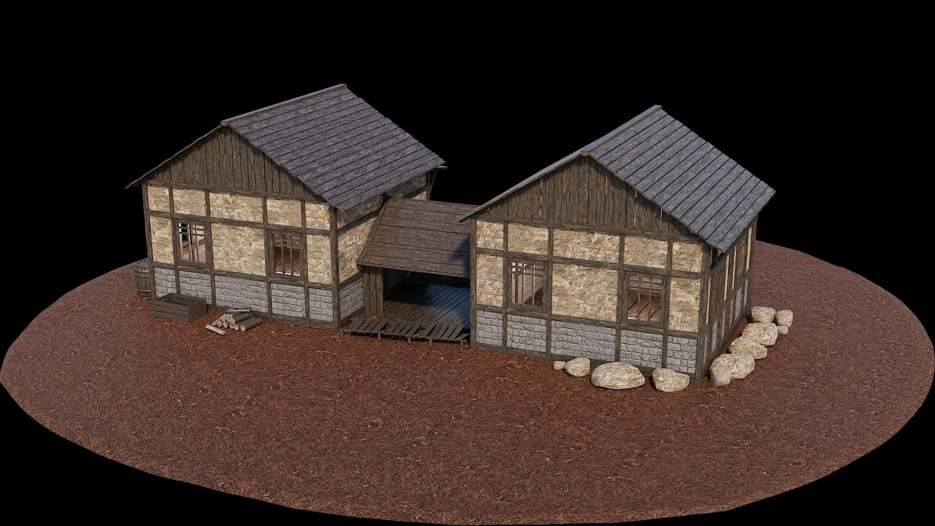 Medieval Village Asset 08 - 4K Textures Game Ready Low-poly 3D model_10