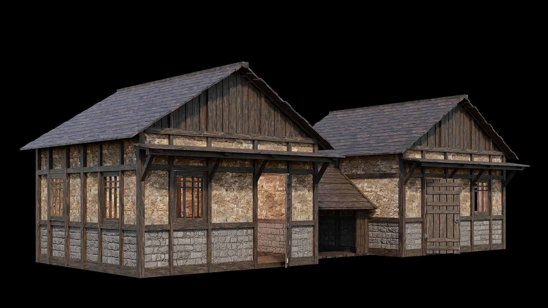 Medieval Village Asset 08 - 4K Textures Game Ready Low-poly 3D model_5