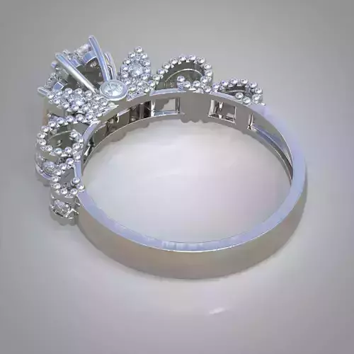 Diamond ring 0336 3D printable model13