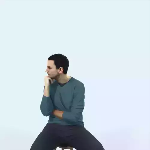 Jest 05J Listening Casual Sitting Man