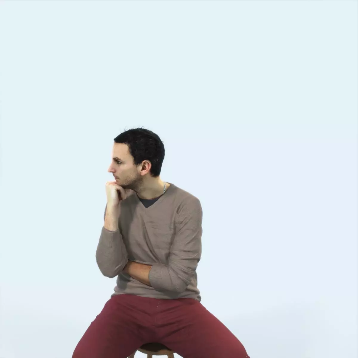 Jest 05I Listening Casual Sitting Man Low-poly 3D model_0